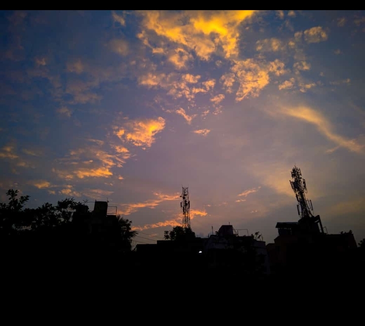 evening skyline sky