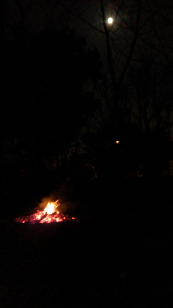 Moon and the fire !!