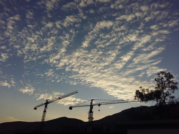 At sunset, from my workroom window