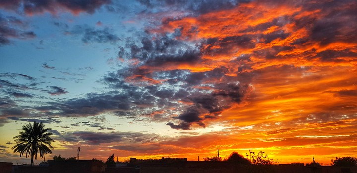 sunset from my home town,  Rufaa