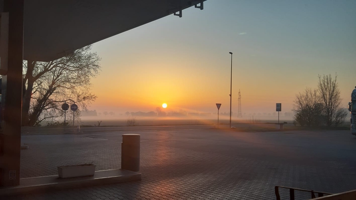 early morning sunrise