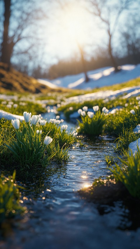 stream, snow háttérképek