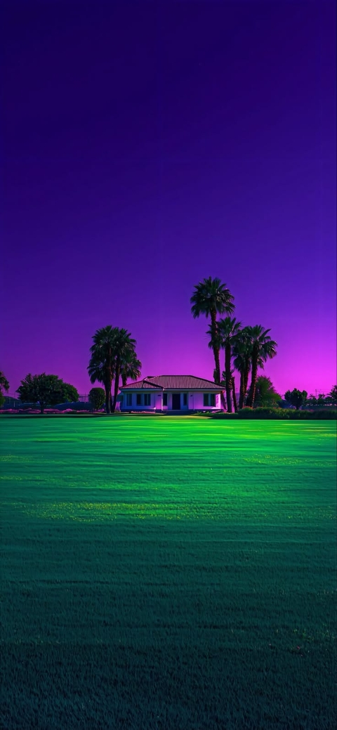 night, lawn achtergronden