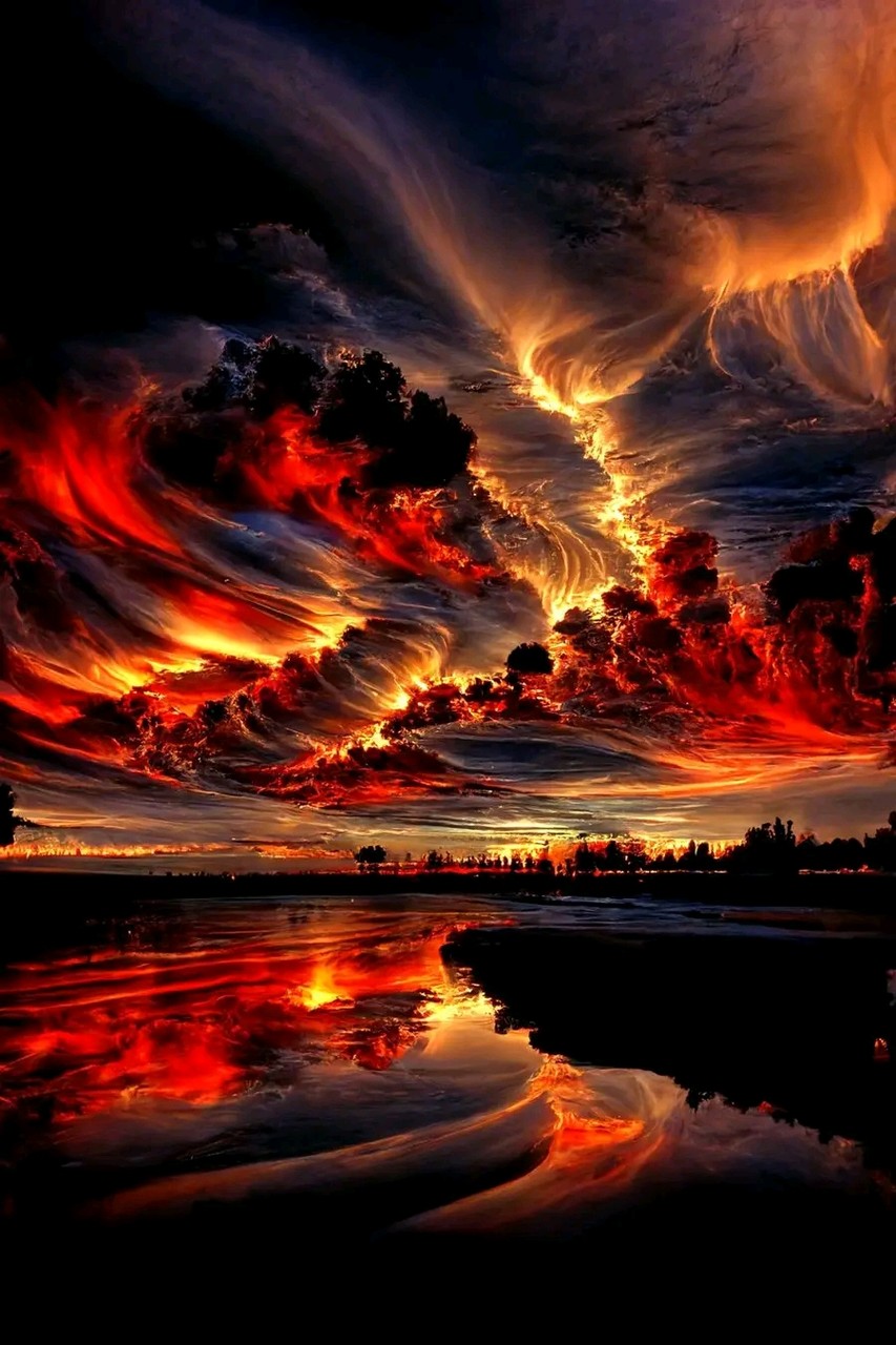 Reflection, atmospheric_phenomenon, Evening