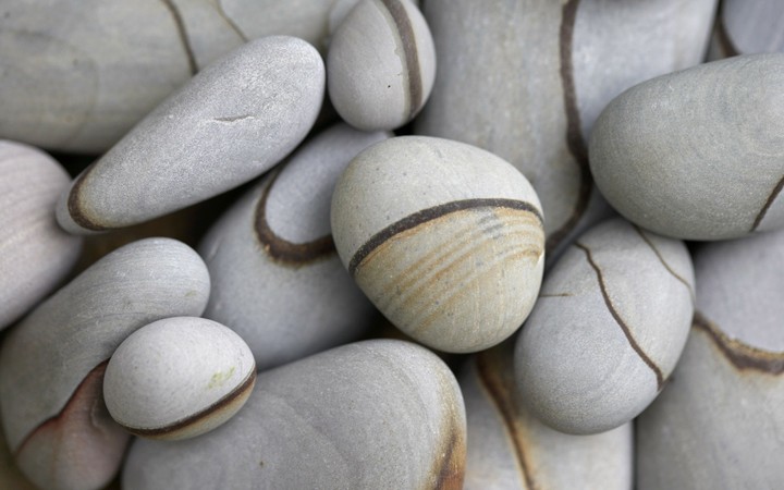 white stones