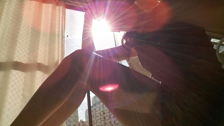 o rosto com sol