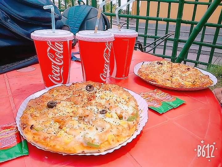 pizza and coke