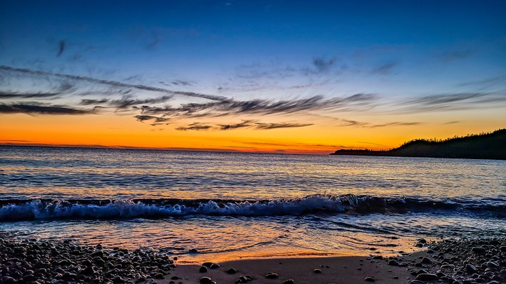 Sunset and Waves