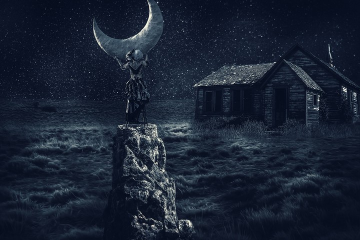 Dark Night Photo Manipulation