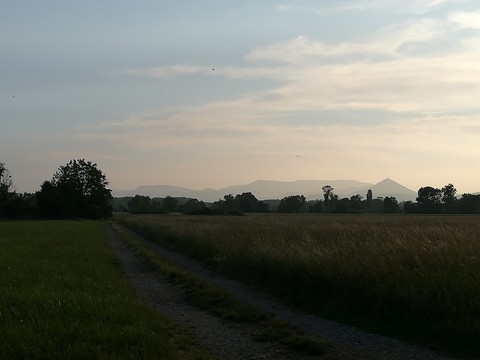 mountains in the evening