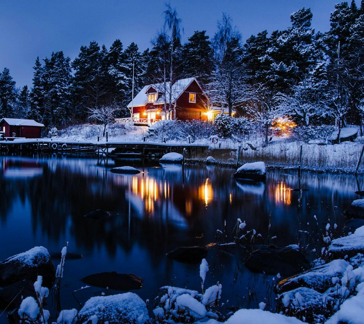 An amazing old house in winter