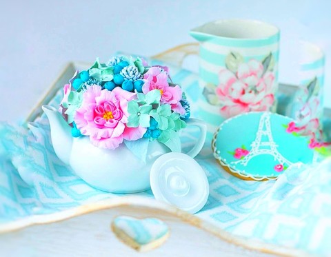 обои pink, blue