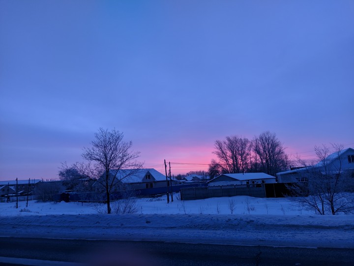 pink sky in the morning