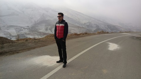 in the road