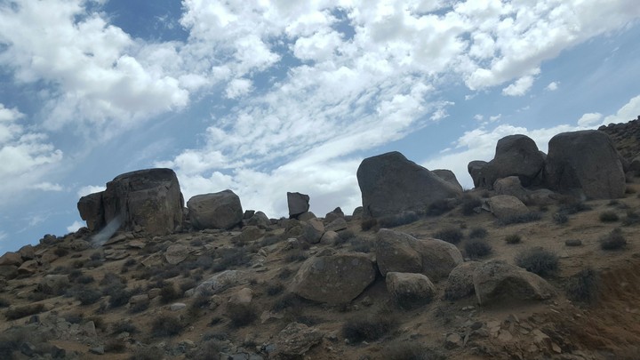 Rocks and blue sky, calmness and peace 