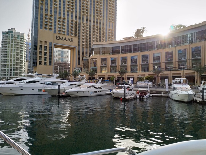 Dubai Marina Mall from yacht