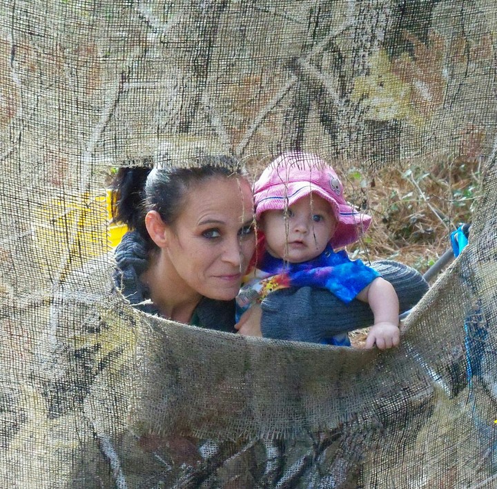 behind the hunting blind