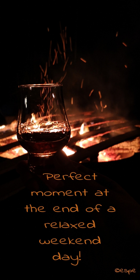#Whiskey at autumn fire