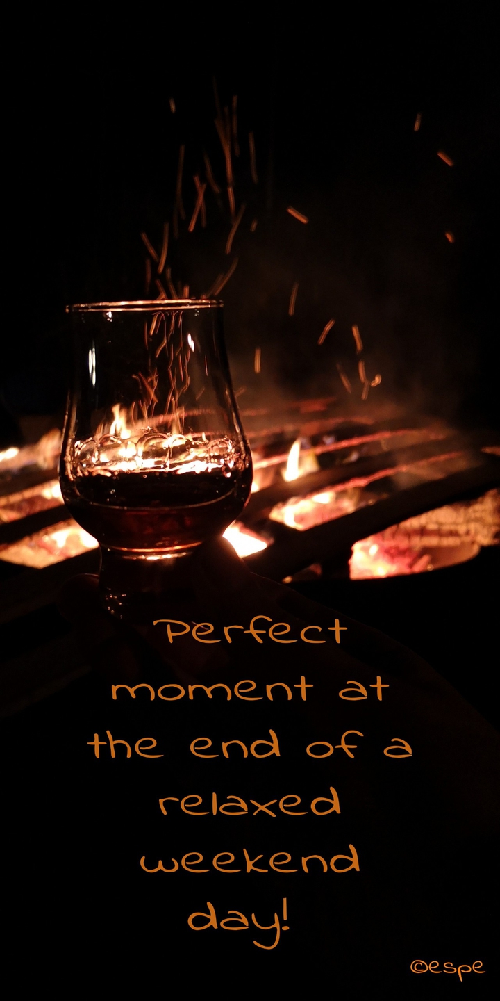 #Whiskey at autumn fire