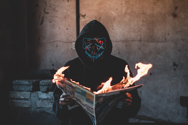 Burning Newspaper
