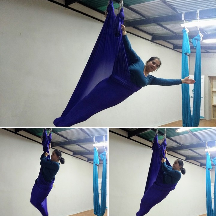 performance de aerial yoga