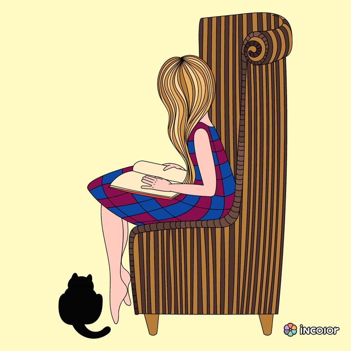 girl and Mr cat