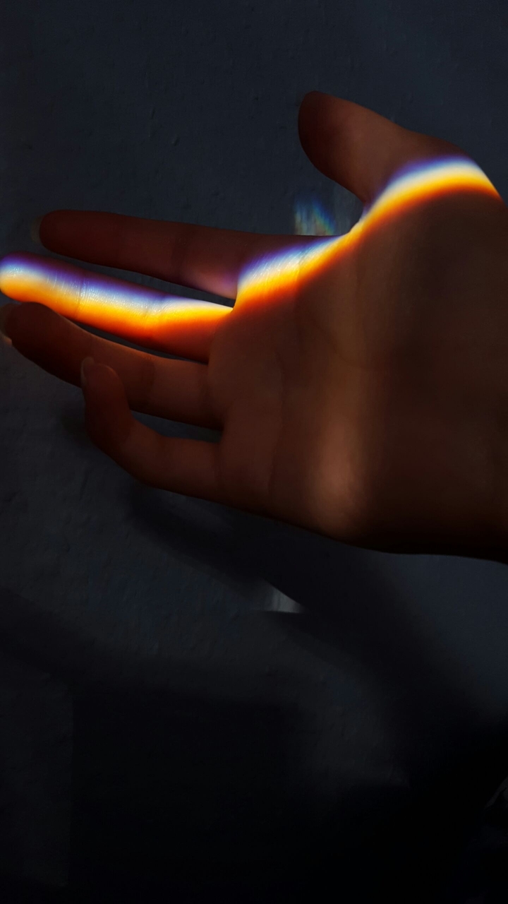 rainbow on hand