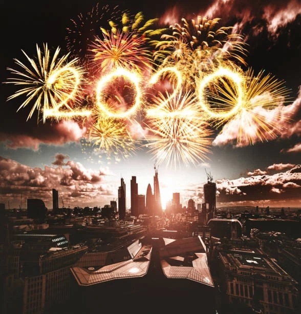 London celebrating the New Year