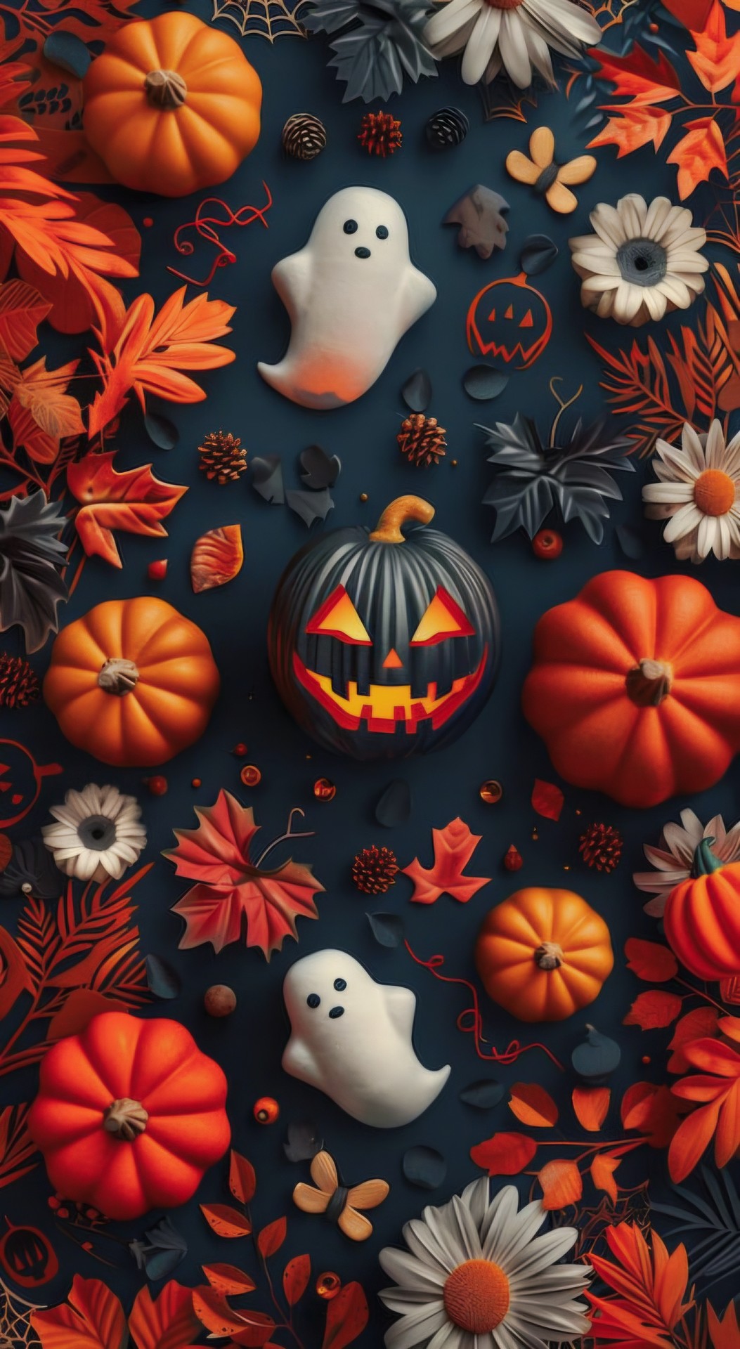 PUMPKINS, GHOSTS and LEAVES