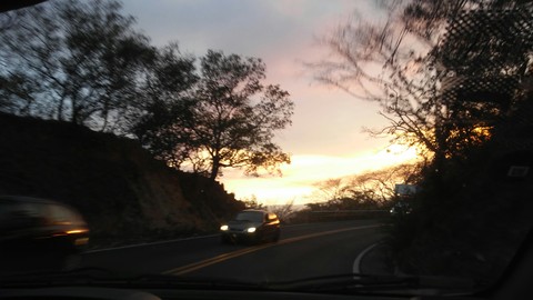 on the road