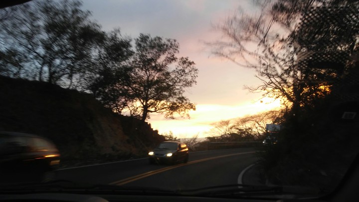 on the road