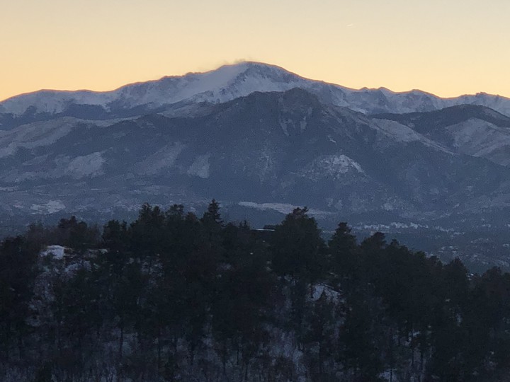 snowy pikes peak