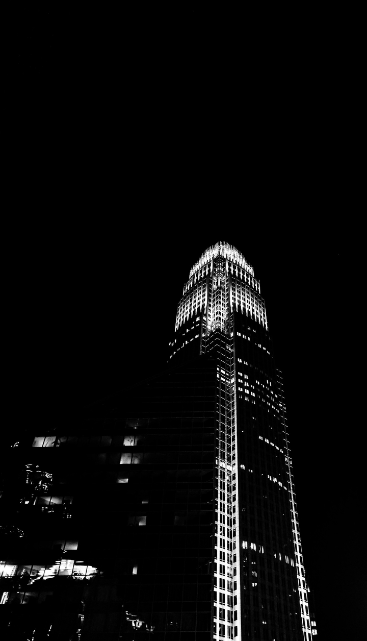 Charlotte Skyscraper Silhouette