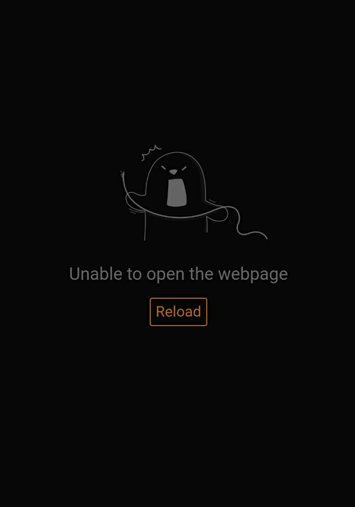 unable to open the webpage