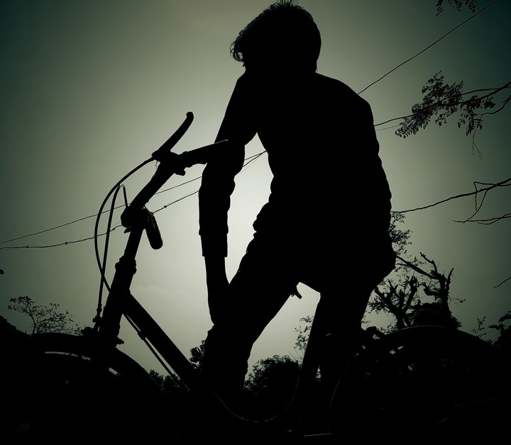 with my bicycle