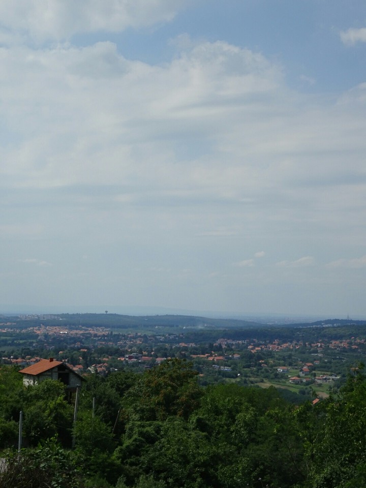 View from Avala to Belgrade in Serbia