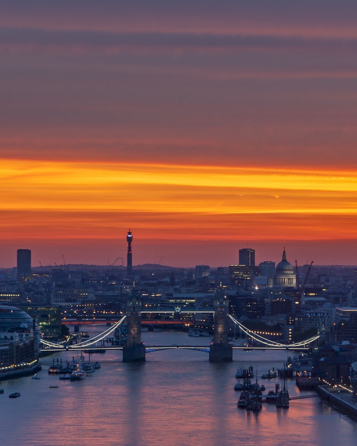 Sunset Over London.