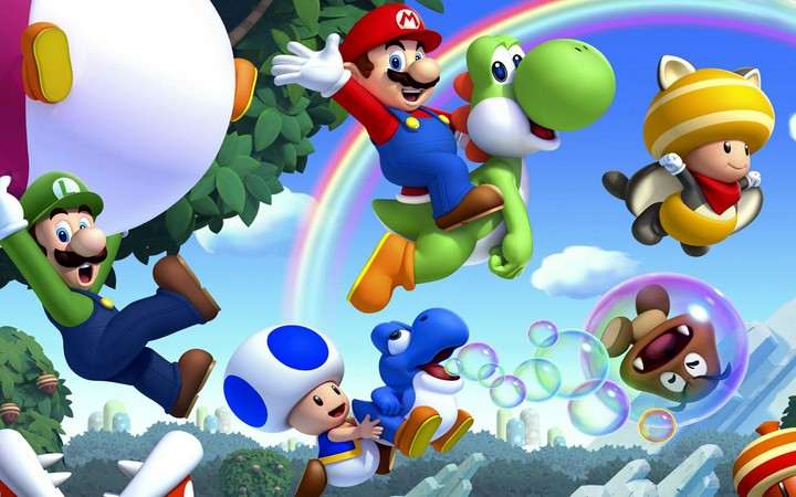 super Mario and his friend