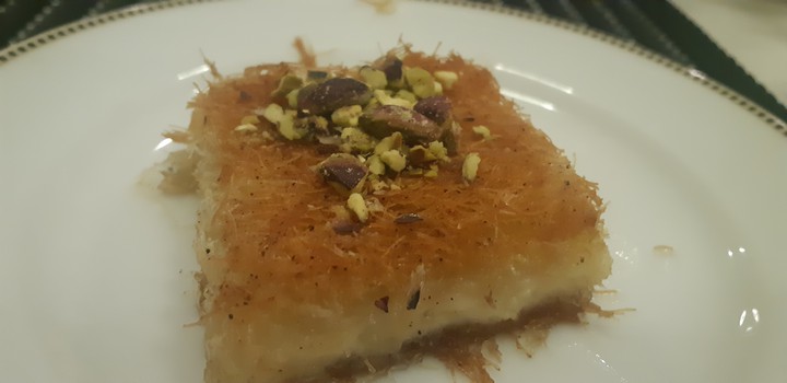 Konafa with cream