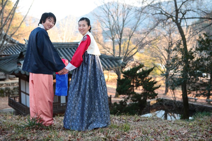 Couple in Korean Dress II