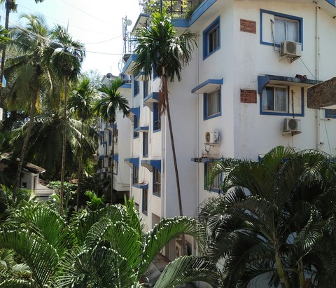 back outside resort goa