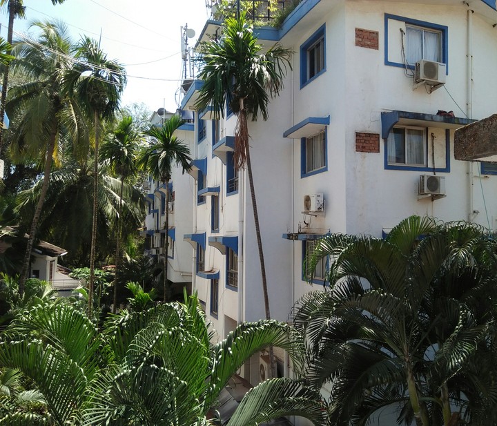 back outside resort goa