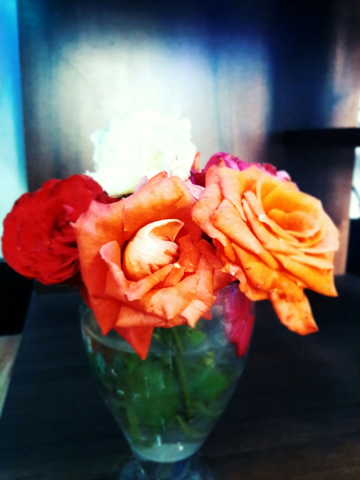 Roses get together