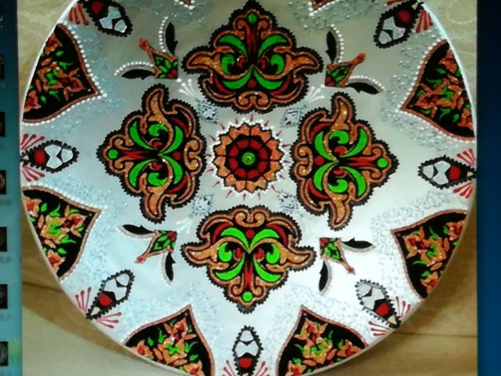 the point on the pottery