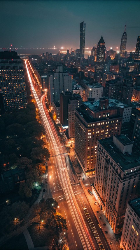 шпалери Skyscraper, road