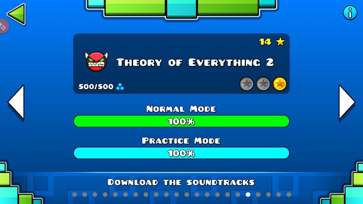 Geometry dash Theory of everything 2 100% Complete!