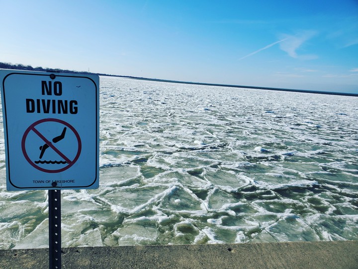 Frozen lake