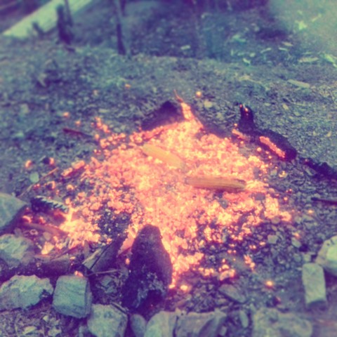 pop-corn on fire