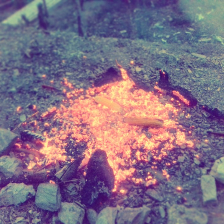 pop-corn on fire