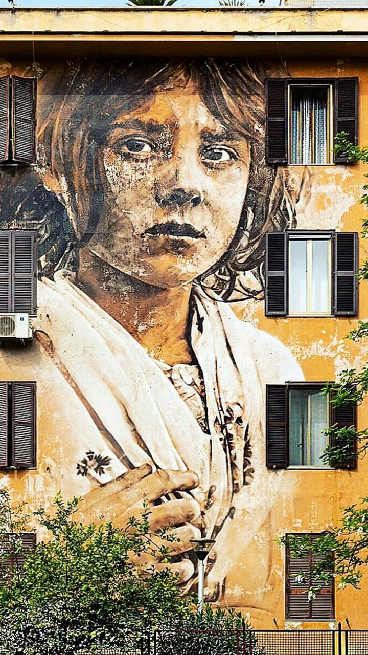 a beautiful wall in Rome, Italy